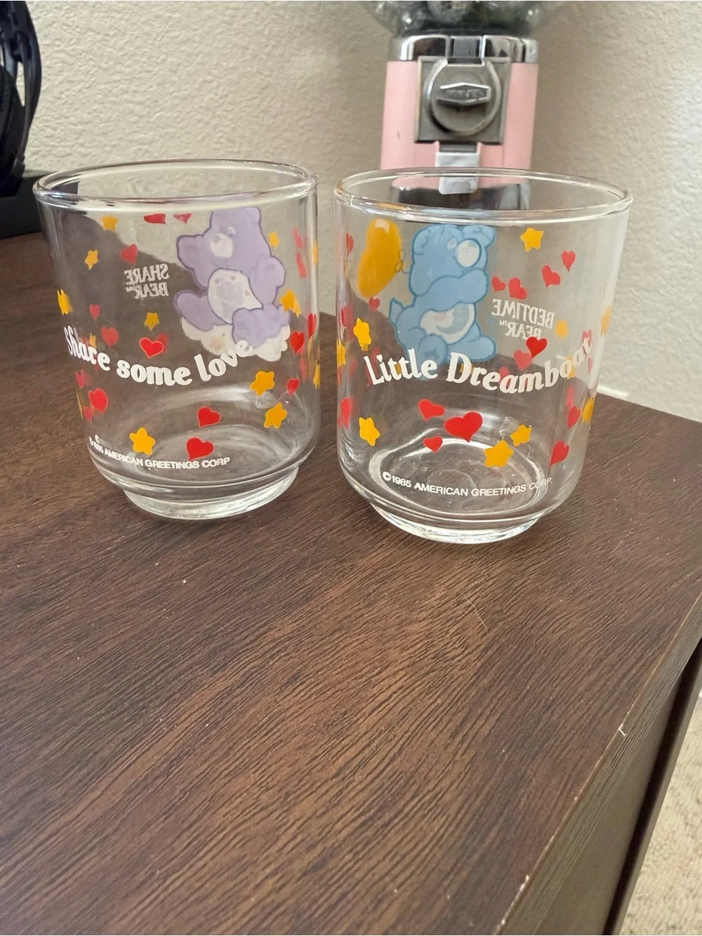 Care Bears Glass Tumbler Set - Purple Share Bear & Blue Bedtime Bear